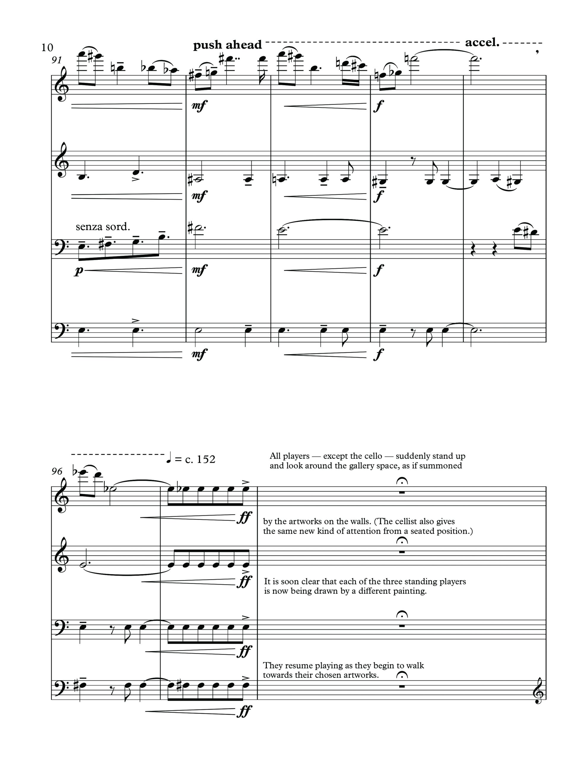 Musical score by Michael Alec Rose (excerpt)