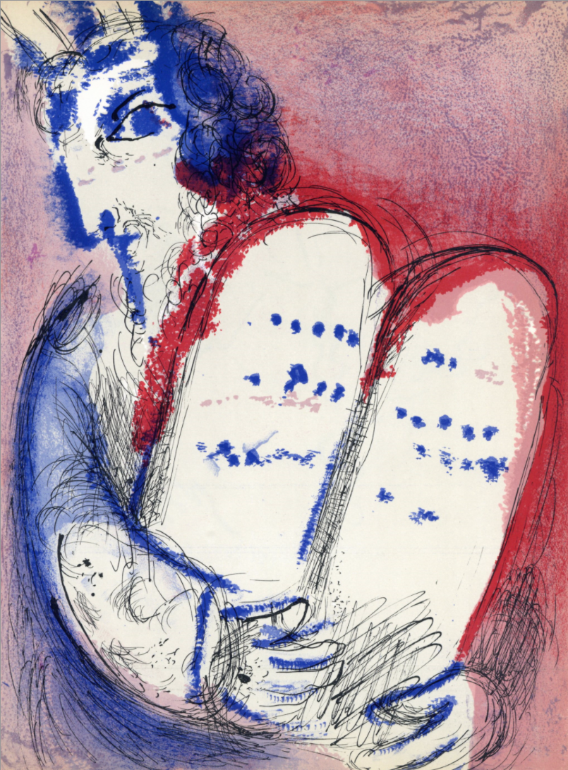 Marc Chagall (Russian, 1887–1985) Moses, 1956 Photogravure Collection of Vanderbilt University Fine Arts Gallery 1970.041 