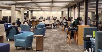 The Science and Engineering Library has relocated its book collection to the Reading Room, freeing up more than 3,400 square feet of space on the main floor. (Vanderbilt University)