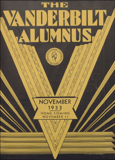 The November 1933 issue of Vanderbilt Alumnus (Vanderbilt University)