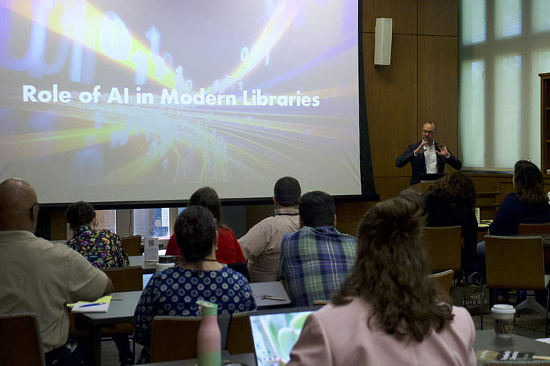 Vanderbilt University Librarian Jon Shaw delivered one of the keynote talks at the Southern Library Support Staff Conference on May 29. (Vanderbilt University)
