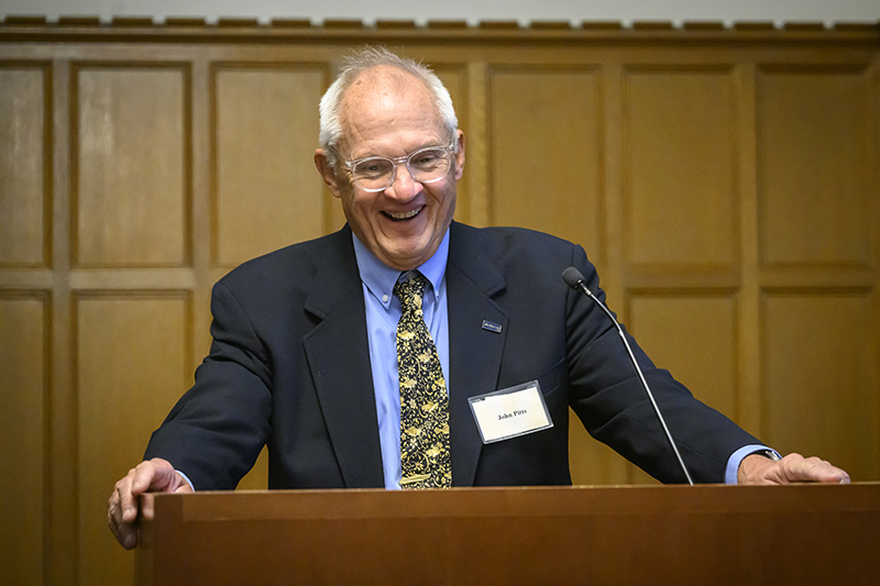 John Pitts reminisced about his family's longtime political advocacy at Special Collections and University Archives on Oct. 23. (John Amis/Vanderbilt)